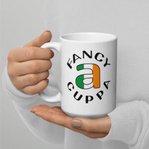 White glossy mug