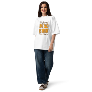 Unisex organic oversized high neck t-shirt
