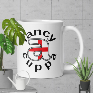 White glossy mug