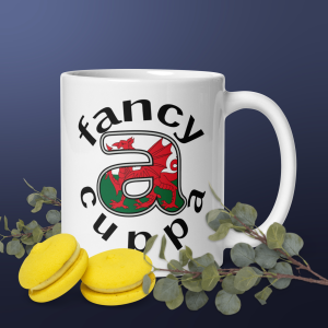 White glossy mug