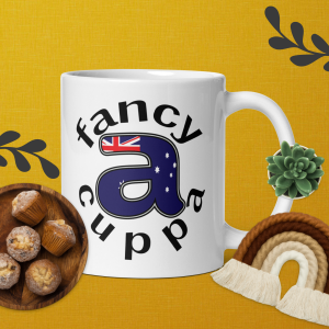 Fancy A Cuppa White glossy mug