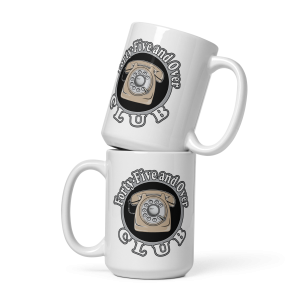 White glossy mug