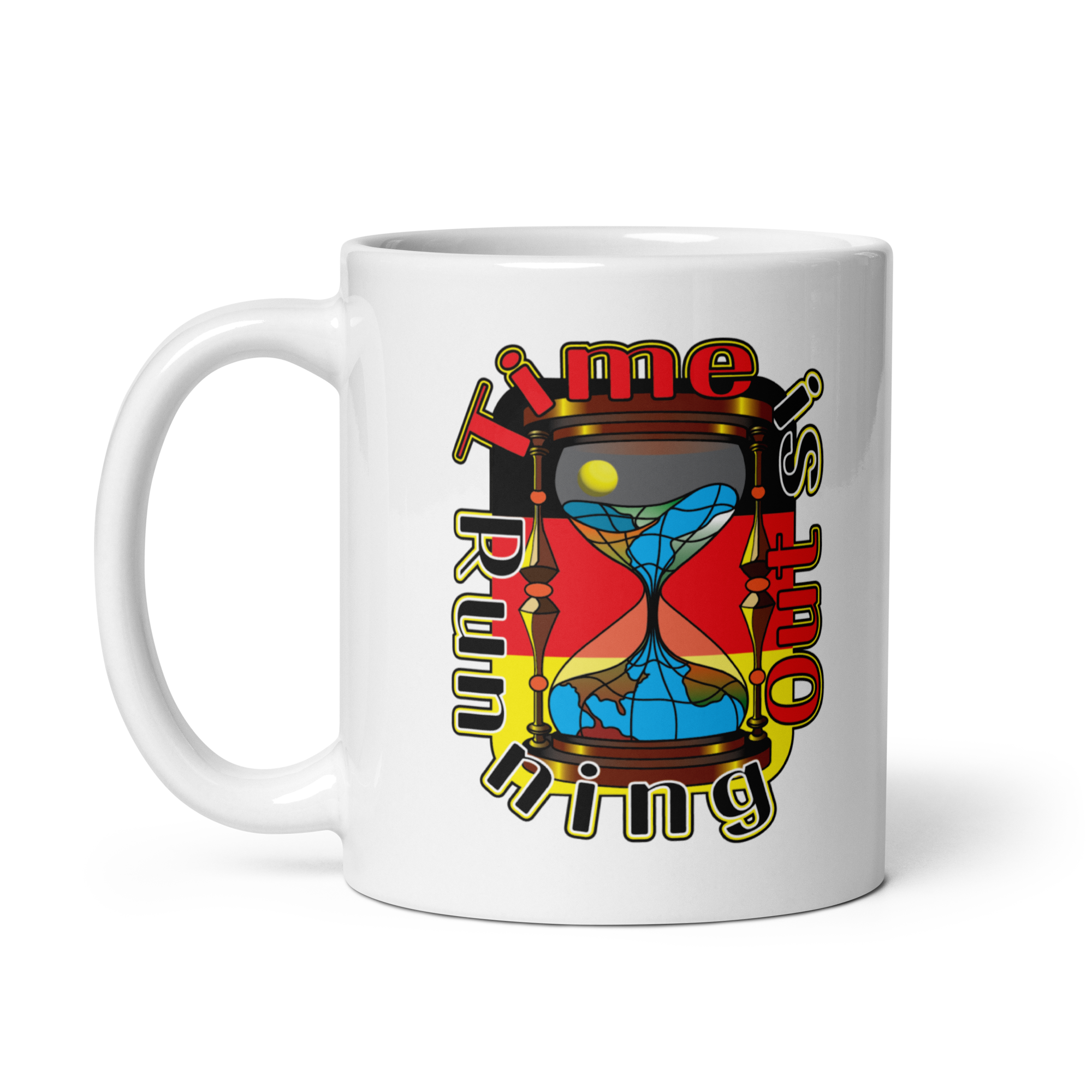 Time Is/Germany White glossy mug - Image 3