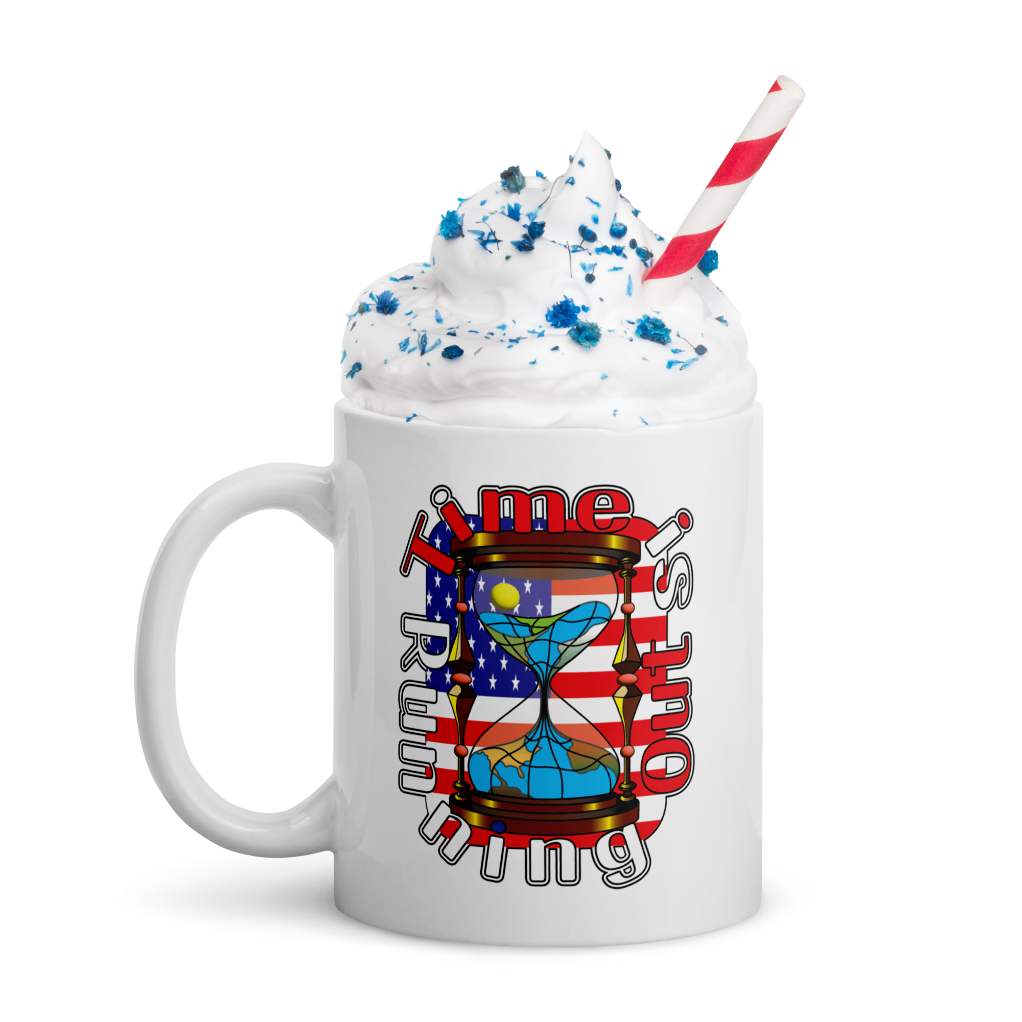 White glossy mug