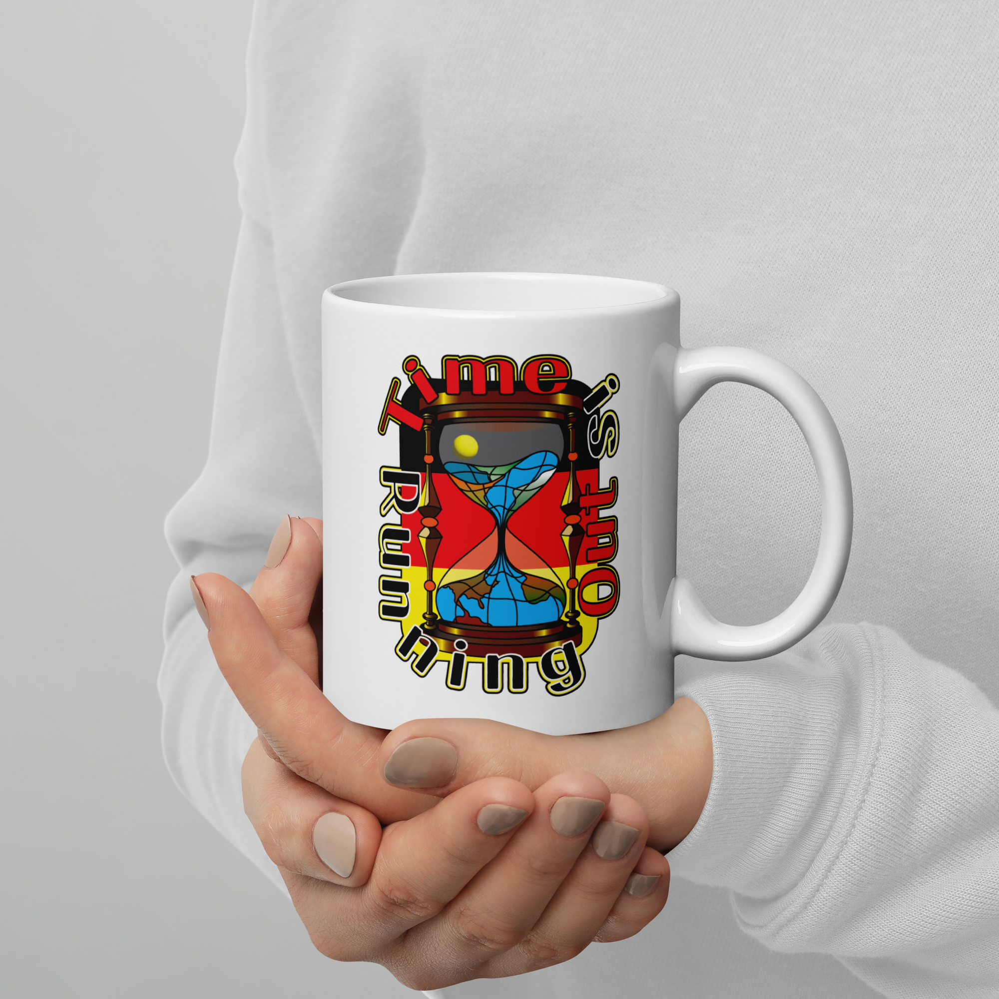 Time Is/Germany White glossy mug - Image 3