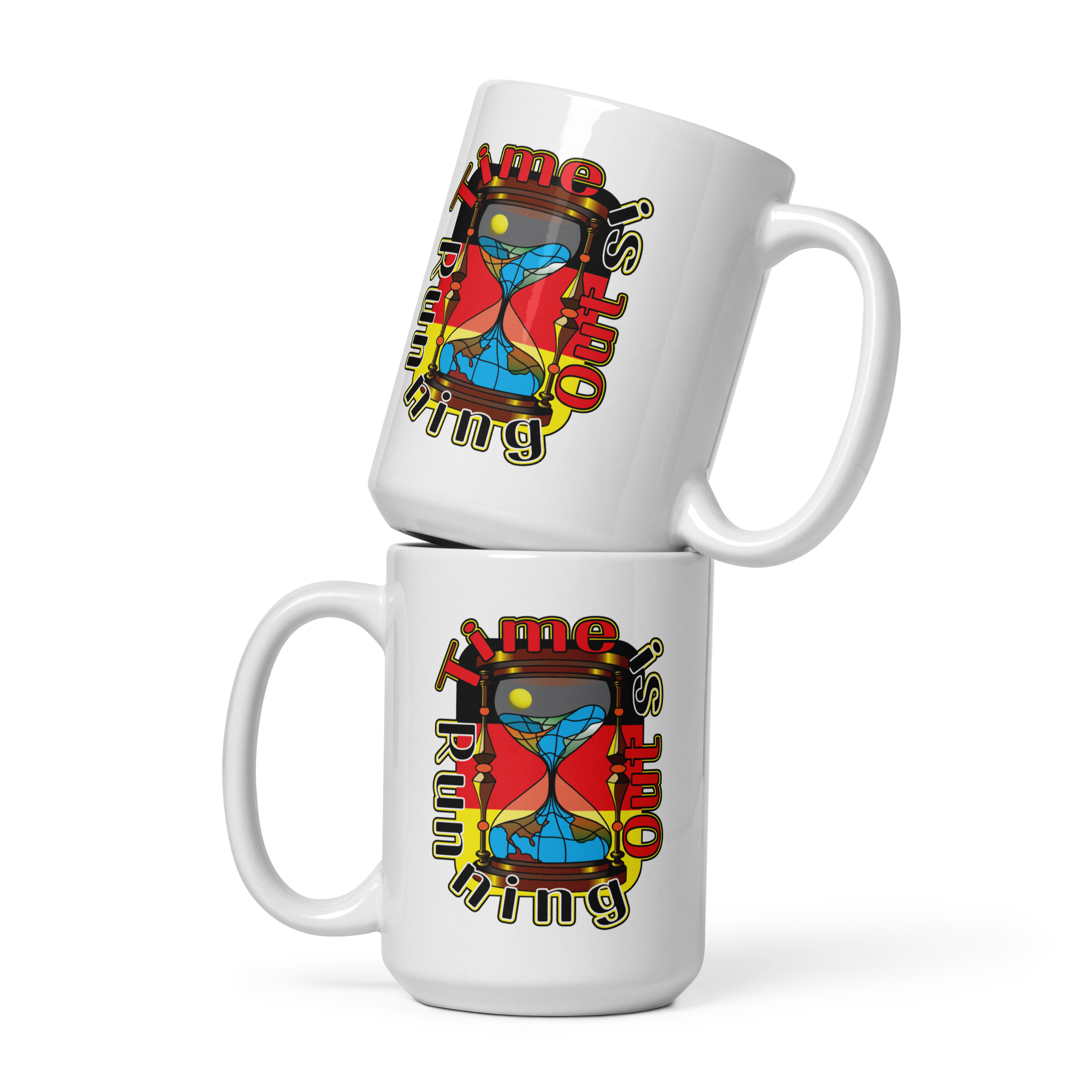 Time Is/Germany White glossy mug